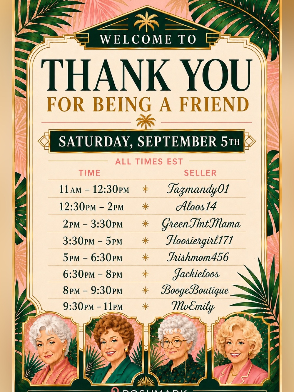 🚨I’M LIVE -SEPTEMBER 5TH @ 11AM EST on the THANK YOU FOR BEING A FRIEND train